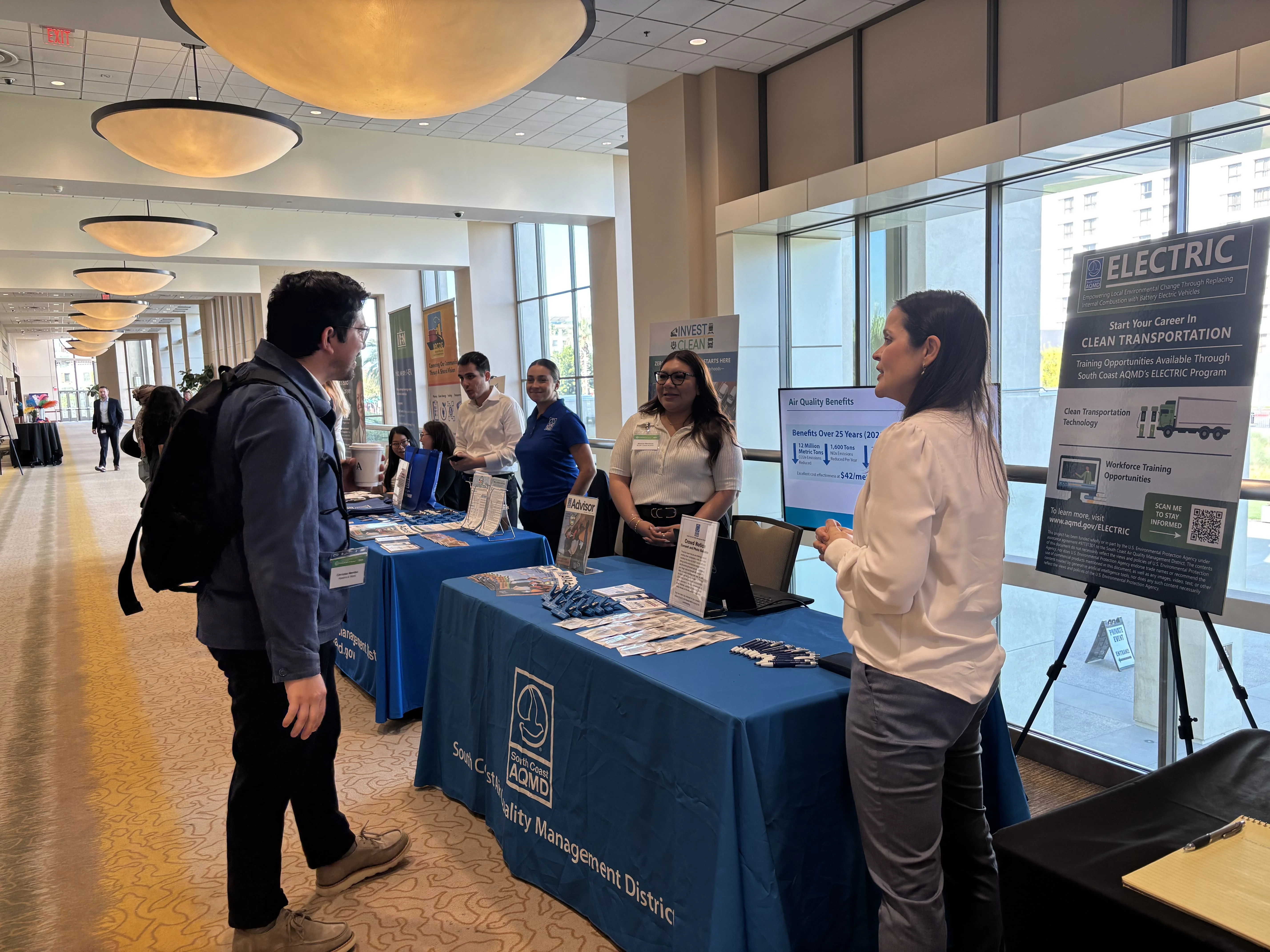 INVEST CLEAN and South Coast AQMD information booth at a community event